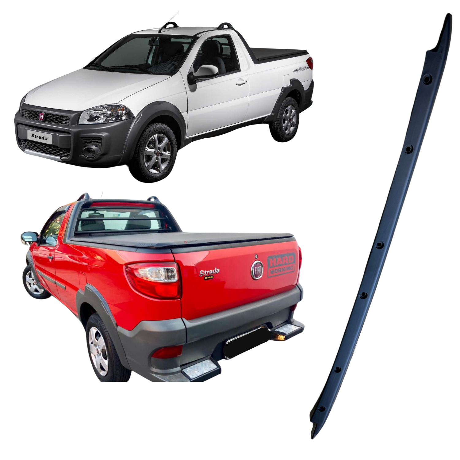 Moldura Superior Friso Tampa Traseira FiatStrada 2014 A 2020