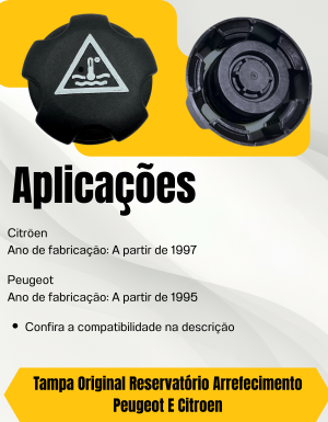Tampa Original Reservatório Arrefecimento Peugeot E Citroen