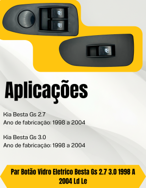 Kit Interruptor de vidro Kia Besta GS 2.7 3.0
