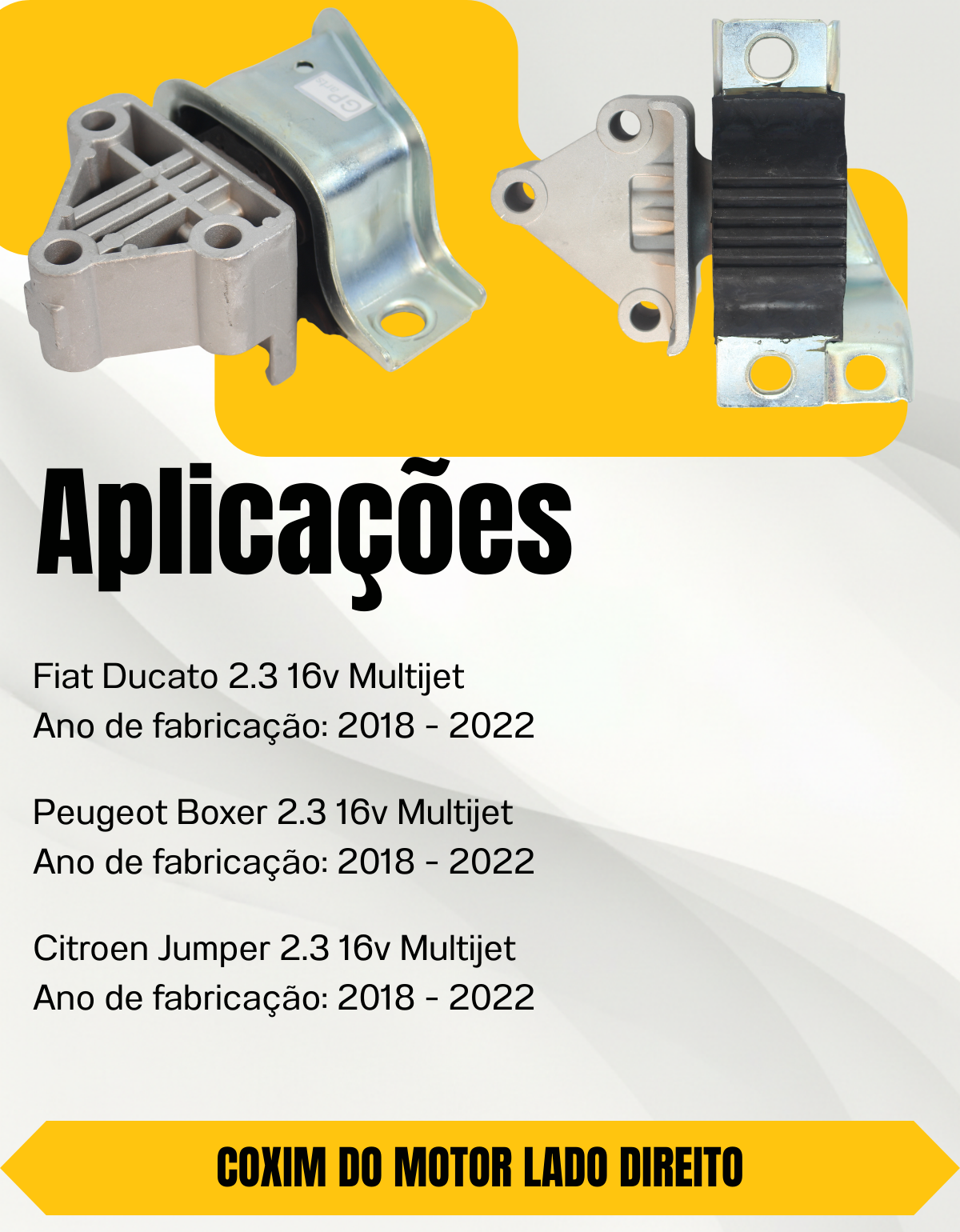 Coxim Motor Ducato 2.3 2018 Lado Direito - Imagem 2